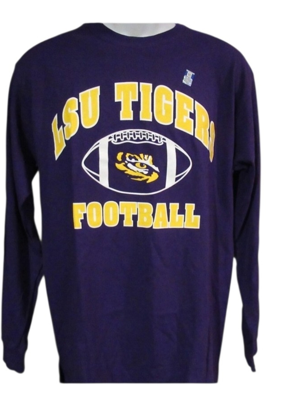 Elite Fan LSU Tigers Football Purple/Gold/White Long Sleeve Shirt xxl